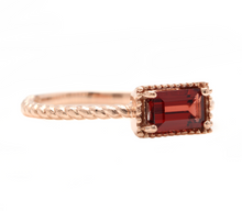 Load image into Gallery viewer, Exquisite Natural Garnet 14K Solid Rose Gold Ring