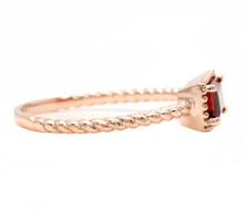 Load image into Gallery viewer, Exquisite Natural Garnet 14K Solid Rose Gold Ring