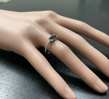 Load image into Gallery viewer, Exquisite Natural Blue Sapphire 14K Solid White Gold Ring