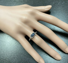Load image into Gallery viewer, Exquisite Natural Blue Sapphire 14K Solid White Gold Ring