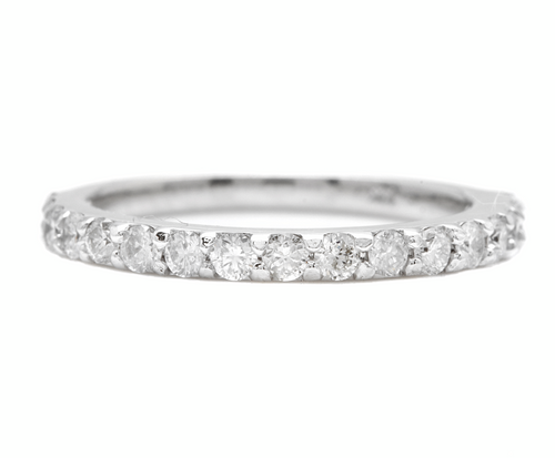 Splendid 0.65 Carats Natural Diamond 14K Solid White Gold Ring