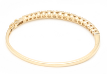 Load image into Gallery viewer, 3.40 Carats Natural Diamond 14K Solid Yellow Gold Bangle Bracelet