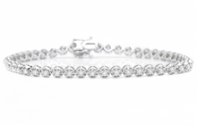 Load image into Gallery viewer, 1.70 Carats Stunning Natural Diamond 14K Solid White Gold Bracelet