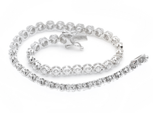 1.70 Carats Stunning Natural Diamond 14K Solid White Gold Bracelet
