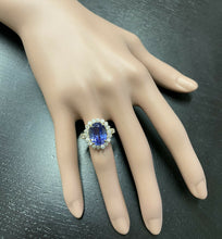 Load image into Gallery viewer, 5.25 Carats Natural Very Nice Looking Tanzanite and Diamond 14K Solid Yellow Gold Ring