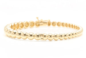 Very Impressive 0.40 Carats Natural Diamond 14K Solid Yellow Gold Bangle Bracelet
