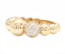 Load image into Gallery viewer, Splendid 0.32 Carats Natural Diamond 14K Solid Yellow Gold Ring