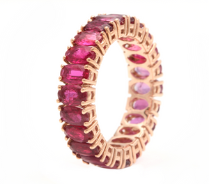 5.56 Carats Exquisite Natural Burma Ruby 14K Solid Rose Gold Ring