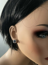 Load image into Gallery viewer, 1.50 Carats Natural Sapphire and Diamond 14K Solid White Gold Earrings