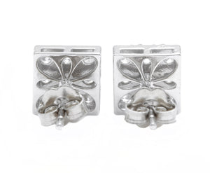 1.15 Carat Natural Diamond 14K Solid White Gold Earrings