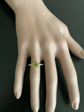 Load image into Gallery viewer, 1.30 Carats Natural Peridot and Diamond 14K Solid Rose Gold Ring