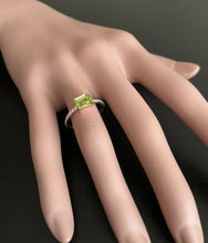 Load image into Gallery viewer, 1.30 Carats Natural Peridot and Diamond 14K Solid Rose Gold Ring