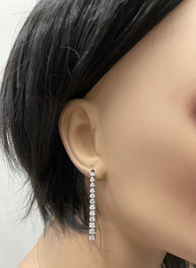 1.40 Carat Natural Diamond 14K Solid White Gold  Earrings