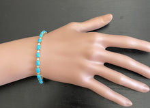 Load image into Gallery viewer, Very Impressive 11.60 Carats Natural Turquoise &amp; Diamond 14K Solid Yellow Gold Bracelet