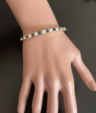 Load image into Gallery viewer, 4.00ct Natural Diamond and Sapphire 14k Solid Yellow Gold Bracelet