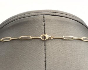 Gorgeous 2.80Ct Natural Diamond 14k Solid Two-Tone Gold Tennis Paper Clip Style Necklace