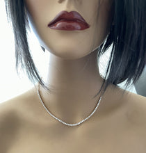 Load image into Gallery viewer, Gorgeous 2.80Ct Natural Diamond 14k Solid Two-Tone Gold Tennis Paper Clip Style Necklace