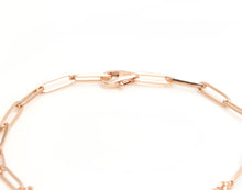 Load image into Gallery viewer, 0.60 Carats Stunning Natural Diamond 14K Solid Rose Gold Tennis Paperclip Style Bracelet