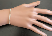 Load image into Gallery viewer, 0.60 Carats Stunning Natural Diamond 14K Solid Rose Gold Tennis Paperclip Style Bracelet
