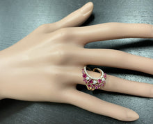 Load image into Gallery viewer, 1.80Ct Natural Ruby and Diamond 14K Solid Rose Gold Ring