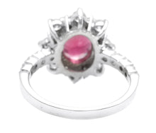 Load image into Gallery viewer, 2.80 Carats Natural Tourmaline and Diamond 14K Solid White Gold Ring