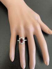 Load image into Gallery viewer, 2.80 Carats Natural Tourmaline and Diamond 14K Solid White Gold Ring
