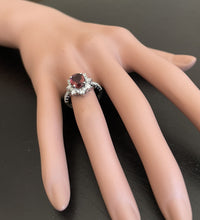 Load image into Gallery viewer, 2.80 Carats Natural Tourmaline and Diamond 14K Solid White Gold Ring