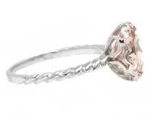 Load image into Gallery viewer, 2.00 Carats Natural Morganite 14K Solid White Gold Ring