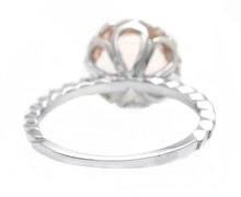 Load image into Gallery viewer, 2.00 Carats Natural Morganite 14K Solid White Gold Ring