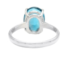 Load image into Gallery viewer, 3.50 Carats Natural London Blue Topaz 14K Solid White Gold Ring