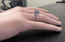 Load image into Gallery viewer, 3.50 Carats Natural London Blue Topaz 14K Solid White Gold Ring