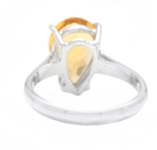 Load image into Gallery viewer, 2.50 Carats Natural Citrine 14K Solid White Gold Ring