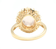 Load image into Gallery viewer, 4.50 Carats Natural Morganite and Diamond 14K Solid Yellow Gold Ring