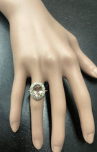 Load image into Gallery viewer, 4.50 Carats Natural Morganite and Diamond 14K Solid Yellow Gold Ring