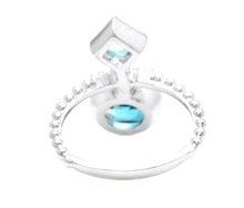 Load image into Gallery viewer, 2.20Ct Natural London &amp; Swiss Blue Topaz and Diamond 14K Solid White Gold Ring