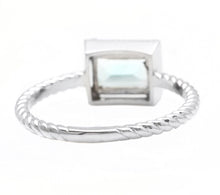 Load image into Gallery viewer, 1.25 Carats Natural Aquamarine 14K Solid White Gold Ring