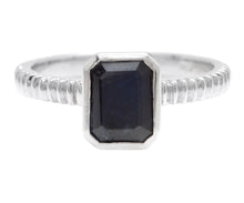 Load image into Gallery viewer, 1.50Ct Natural Blue Sapphire 14K Solid White Gold Ring