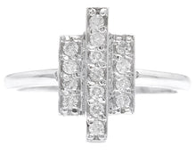 Load image into Gallery viewer, 0.25Ct Natural Diamond 14K Solid White Gold Band Ring
