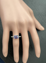 Load image into Gallery viewer, 1.90 Carats Natural Tanzanite and Diamond 14K Solid White Gold Ring
