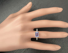 Load image into Gallery viewer, 1.90 Carats Natural Tanzanite and Diamond 14K Solid White Gold Ring