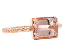 Load image into Gallery viewer, 1.50 Carats Natural Morganite 14K Solid Rose Gold Ring