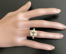 Load image into Gallery viewer, 3.00 Carats Natural Morganite and Diamond 14K Solid Yellow Gold Ring
