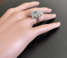 Load image into Gallery viewer, 1.75Ct Natural Aquamarine and Diamond 14K Solid White Gold Ring