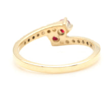 Load image into Gallery viewer, Splendid Natural Ruby and Diamond 14K Solid Yellow Gold Ring