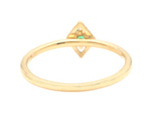 Load image into Gallery viewer, Cute Natural Emerald 14K Solid Yellow Gold Ring