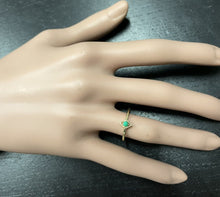 Load image into Gallery viewer, Cute Natural Emerald 14K Solid Yellow Gold Ring