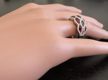 Load image into Gallery viewer, 3.26 Carats Natural African Ruby and Diamond 18K Solid White Gold Ring