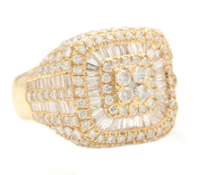 Load image into Gallery viewer, 3.69Ct Natural Diamond 14K Solid Yellow Gold Men&#39;s Ring