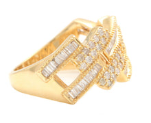 Load image into Gallery viewer, 1.15Ct Natural Diamond 10K Solid Yellow Gold Unisex Ring