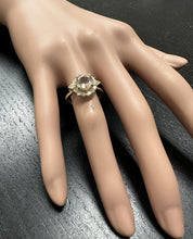 Load image into Gallery viewer, 2.50 Carats Impressive Natural Morganite and Diamond 14K Solid Yellow Gold Ring